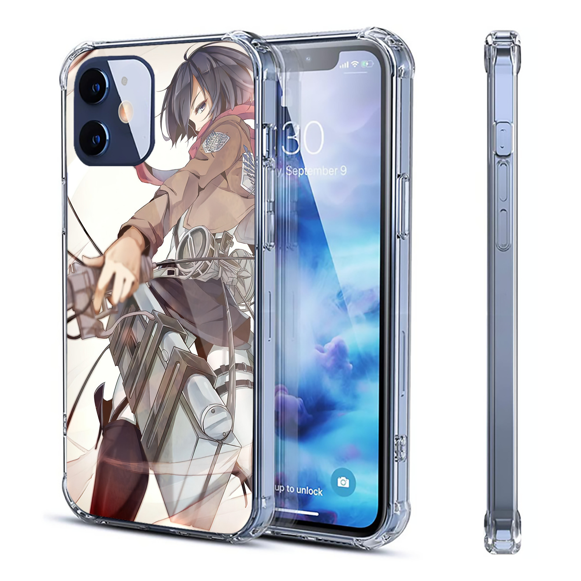 （画像用） 進撃の巨人 Attack on Titan 【iPhone 12シリーズ対応】透明スマホケース（クリアソフトケース）